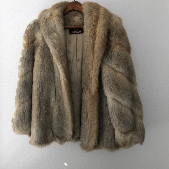Vintage 80s Jordache Faux Fur Jacket 7/8 - Picture 5 of 11